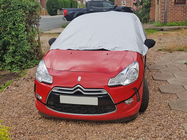 Half cover fits Citroen DS3 2009-2019 Compact car cover en route or on the  campsite